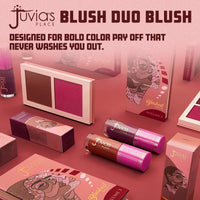 Thumbnail for Juvia's Place Blushed Duo Blush Volume3 - Two Tone Pigmented Buildable Pressed Mineral Powder - Rosy Natural Cheeks Matte Fresh Finish for All Skin Color
