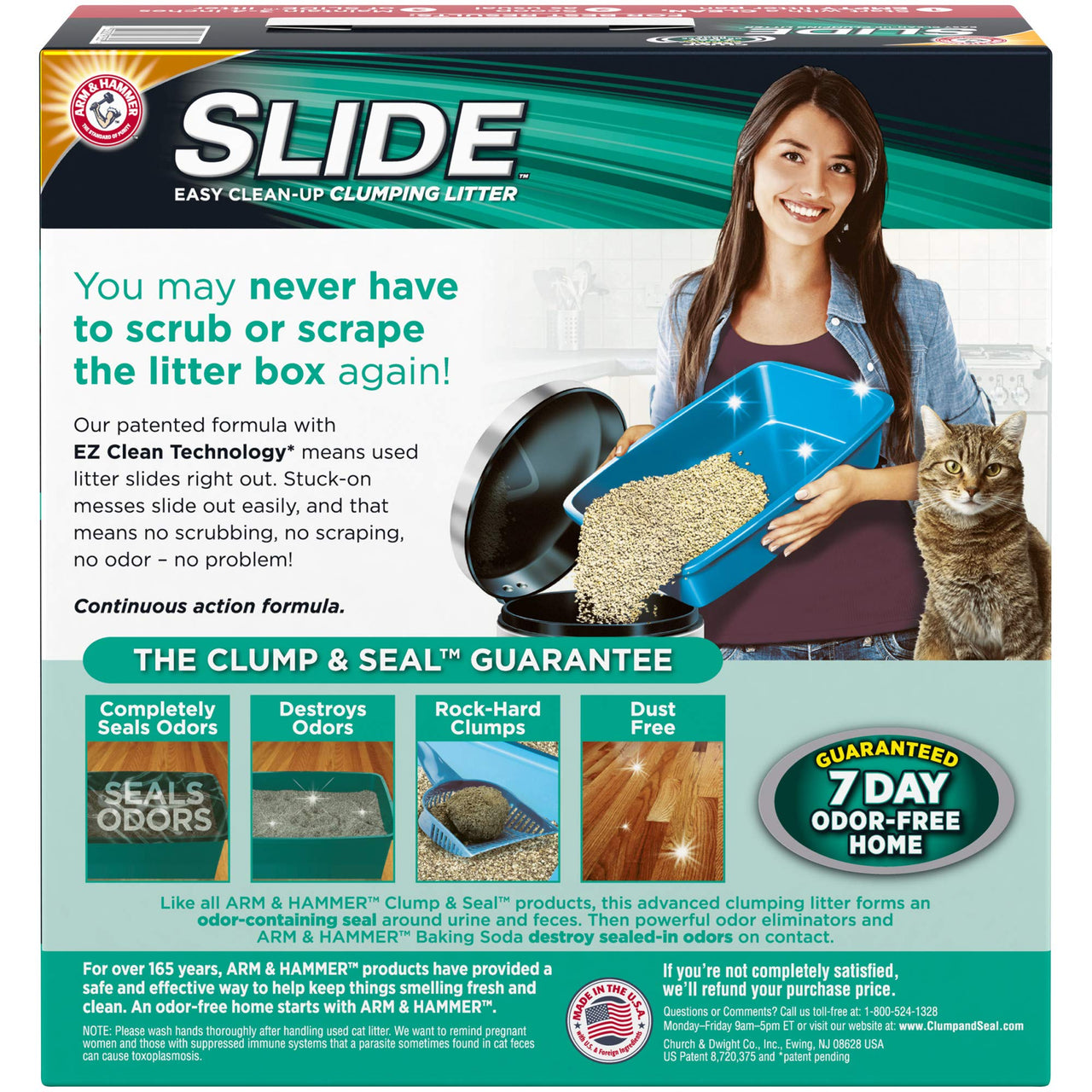 Arm & Hammer Slide Clumping Cat Litter, Non-Stop Odor Control, 14lb