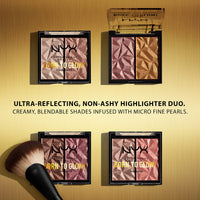 Thumbnail for NYX PROFESSIONAL MAKEUP Born To Glow Icy Highlighter Duo - Bout The Bronze