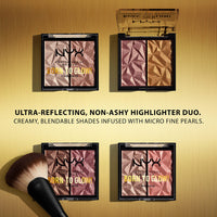 Thumbnail for NYX PROFESSIONAL MAKEUP Born To Glow Icy Highlighter Duo - Bout The Bronze