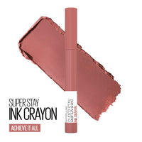 Thumbnail for Maybelline Super Stay Ink Crayon Lipstick Makeup, Precision Tip Matte Lip Crayon with Built-in Sharpener, Longwear Up To 8Hrs, Achieve It All, Brown Nude, 1 Count