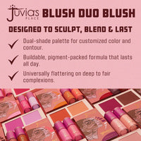 Thumbnail for Juvia's Place Blushed Duo Blush Volume3 - Two Tone Pigmented Buildable Pressed Mineral Powder - Rosy Natural Cheeks Matte Fresh Finish for All Skin Color