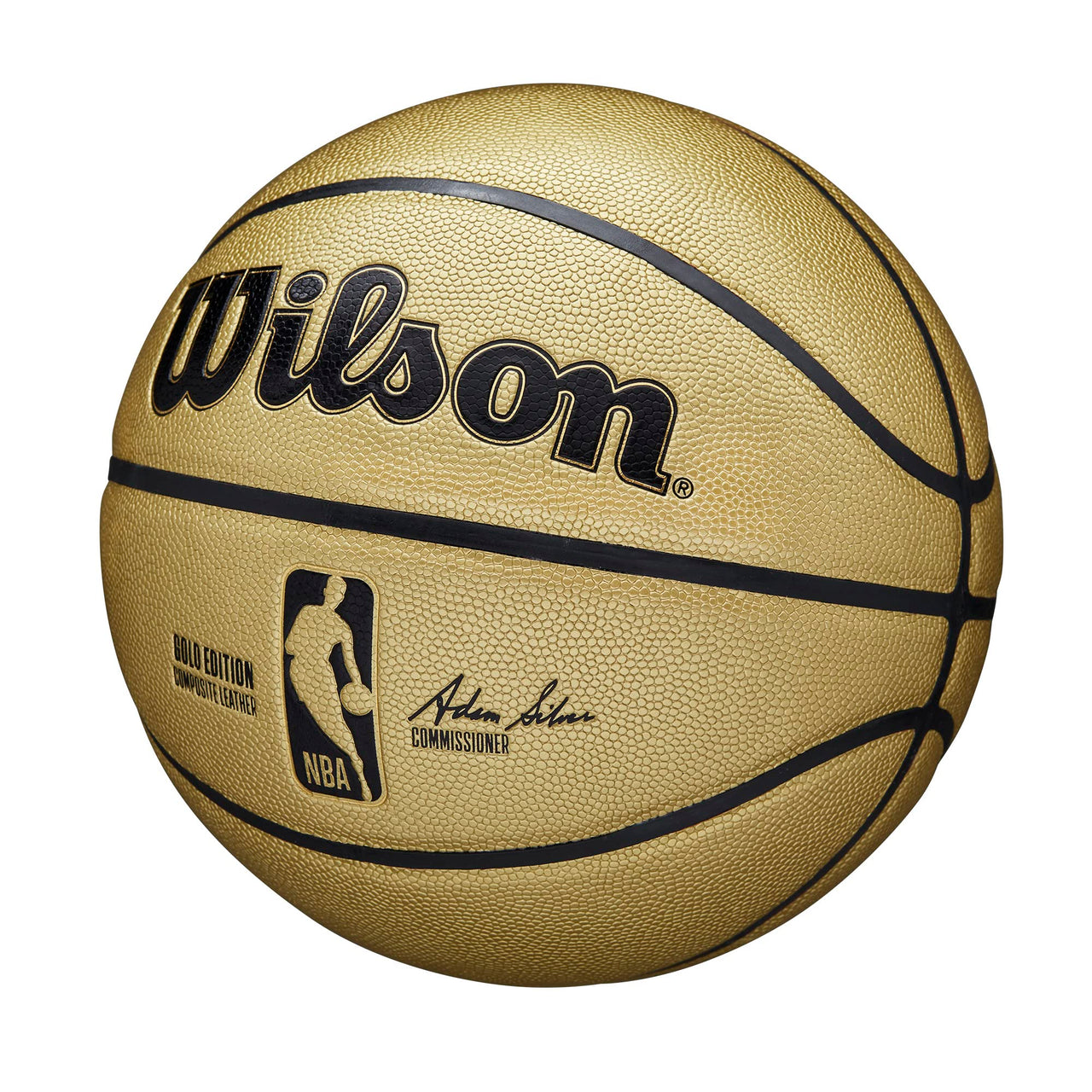 WILSON NBA Gold Edition Basketball - Gold/Black, Size 7-29.5"