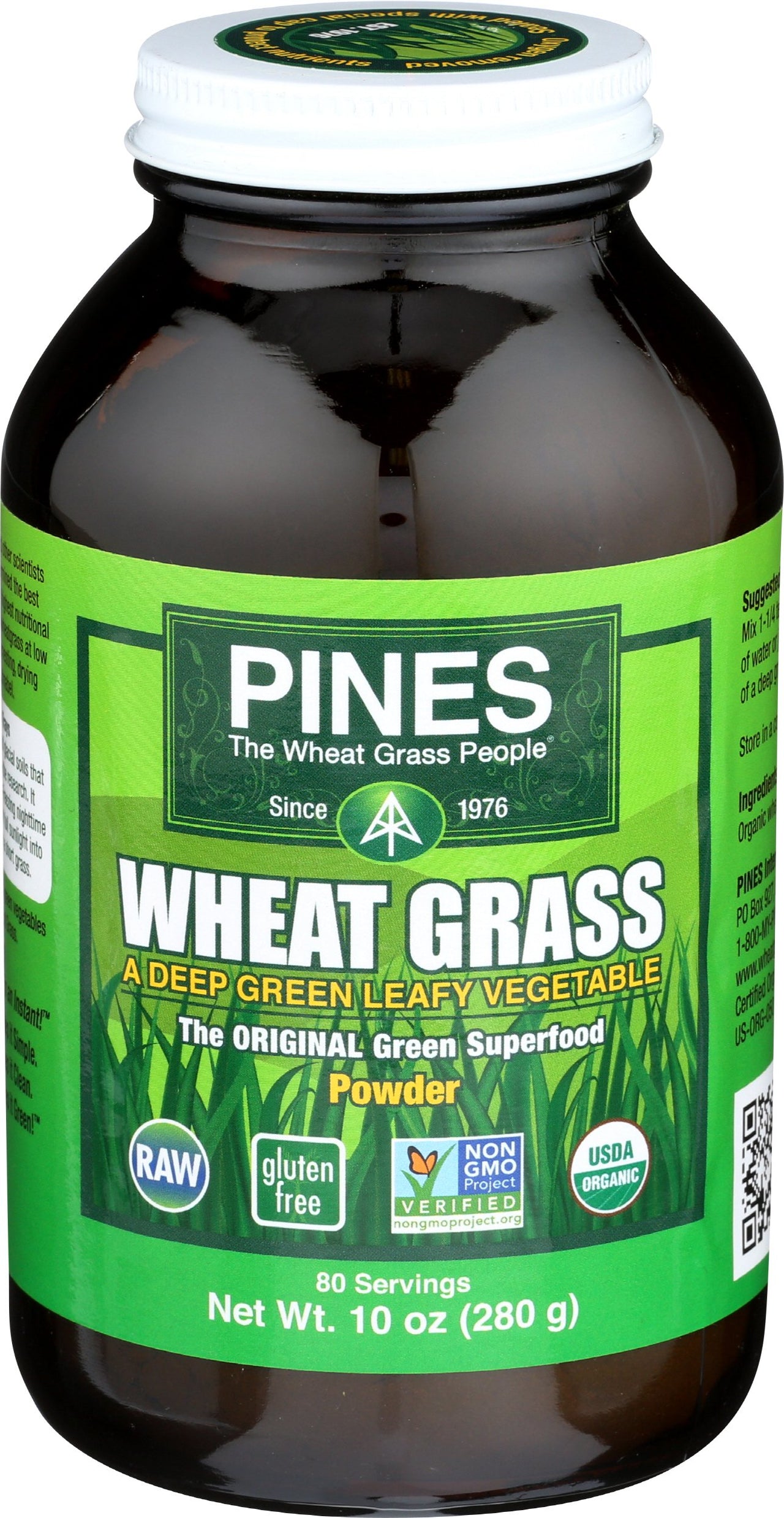 Pines Organic Wheat Grass Powder, 10 Ounce