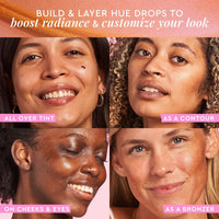 Thumbnail for Glow Recipe Hue Drops Bronzing Drops, Tinted Face Serum, Glow Primer + Liquid Highlighter, Niacinamide + Hyaluronic Acid, Radiant Warm Glow, Sunglow (40ml)