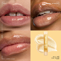 Thumbnail for NYX PROFESSIONAL MAKEUP Jelly Job Lip Gloss, Lip Tint Gloss with Full-Bodied, Smoothing, and Hyper-Glossy Shine - Glow Job (Gold Shimmer)