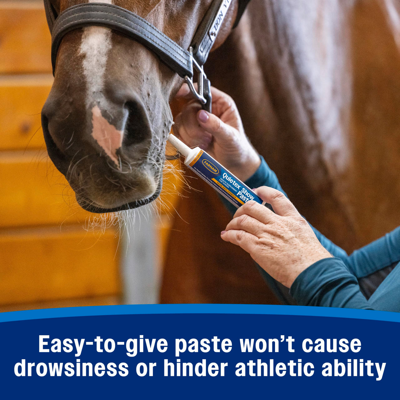 Farnam Quietex Show Calming & Focusing Paste for Horses, 30 cc Syringe, Show Safe Horse Calm Magnesium Supplement Paste, Help Manage Nervous Behavior, Focus, Keep Calm, Relaxed & Composed
