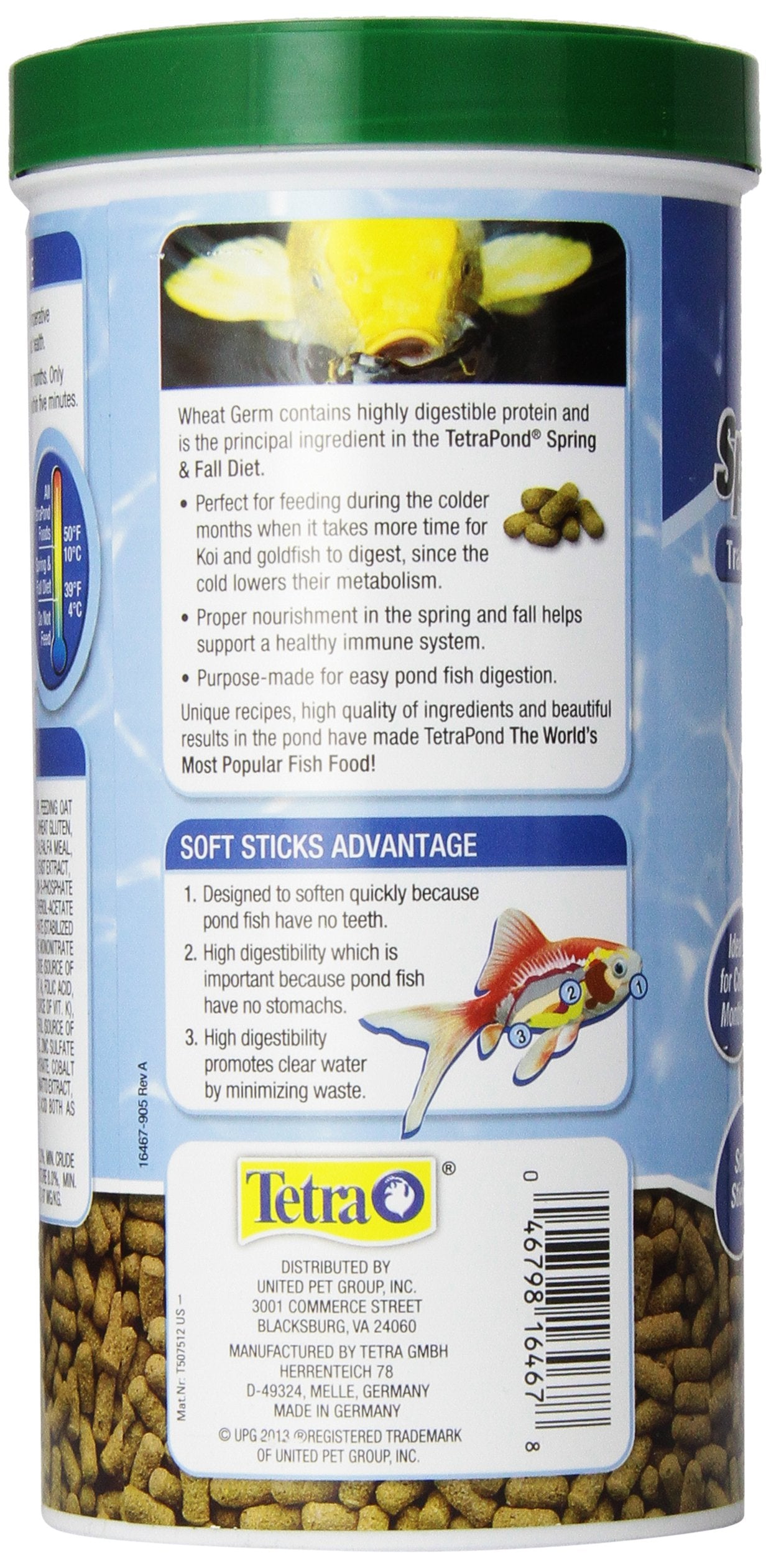 TetraPond Spring And Fall Diet 7.05 Ounces, Pond Fish Food, For Goldfish And Koi