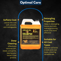Thumbnail for E3 Argan Oil Shampoo - Luxurious Pet Grooming Solution for Nourished & Rejuvenated Coat - Enriched with Hydrating Argan Oil for Lustrous Shine - Ideal for Horses - Deep Conditioning (1 gal), Brown