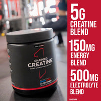 Thumbnail for Rule 1 Proteins Charged Creatine - Multi-Function Workout Supplement with Creatine, Electrolyte, and Energy Blends for Intensity, Performance, & Hydration Support (30 Servings, Mandarin Mango)