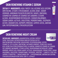 Thumbnail for CeraVe Vitamin C Serum and Night Cream Skin Care Set, Brightening Serum with 10% Pure Vitamin C & Night Moisturizer with Peptides + Hyaluronic Acid, Travel Essentials, 1oz Vit C + 1.7oz Moisturizer
