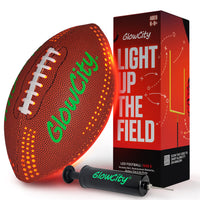 Thumbnail for GlowCity LED PU Football with Air Pump - Size 6 - Brown