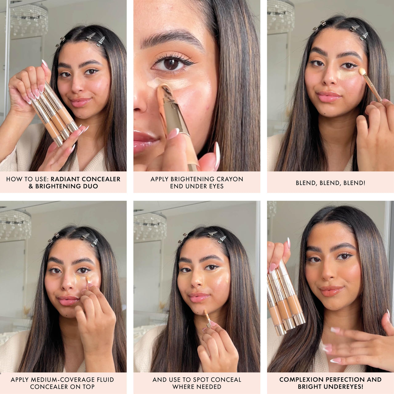 ICONIC LONDON Radiant Concealer & Brightening Duo | Creamy Liquid + Brightening Crayon Dual Ended Concealer, Cruelty Free, Vegan Makeup (Warm Medium) 0.08 oz