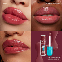 Thumbnail for NYX PROFESSIONAL MAKEUP Lip IV Hydrating Glossy Lip Stain with 12HR Hydration - Bubblegum Burst (Pink)
