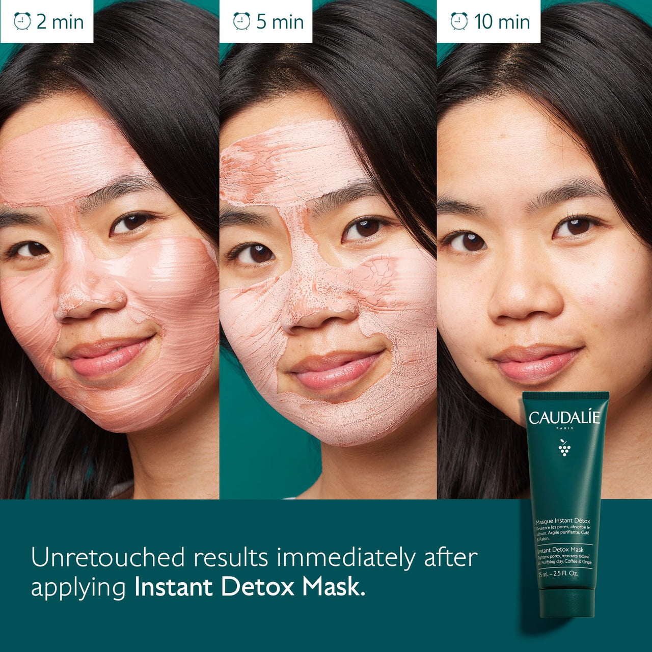 Caudalie Instant Detox Mask, Pore Minimizing Face Mask - 75 mL