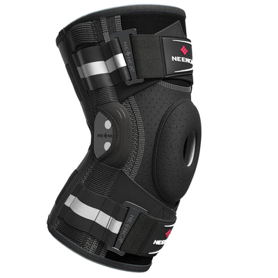 NEENCA Professional Knee Brace X-Large for Knee Pain, Hinged Knee Support with Patented X-Strap Fixing System, Strong Stability for Pain Relief, Arthritis, Meniscus Tear, ACL, PCL, MCL, Runner, Sport, Workout