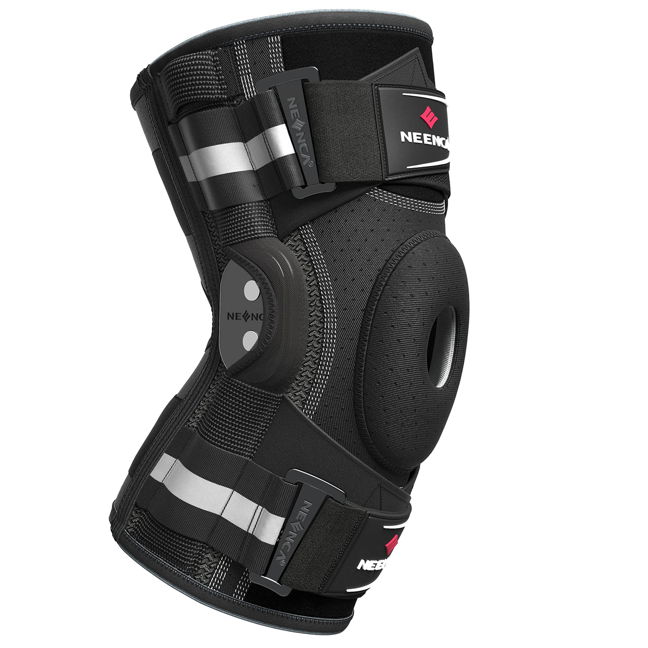 NEENCA Professional Knee Brace X-Large for Knee Pain, Hinged Knee Support with Patented X-Strap Fixing System, Strong Stability for Pain Relief, Arthritis, Meniscus Tear, ACL, PCL, MCL, Runner, Sport, Workout
