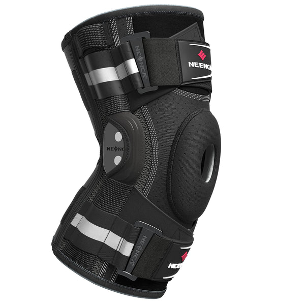 NEENCA Professional Knee Brace X-Large for Knee Pain, Hinged Knee Support with Patented X-Strap Fixing System, Strong Stability for Pain Relief, Arthritis, Meniscus Tear, ACL, PCL, MCL, Runner, Sport, Workout