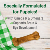 Thumbnail for Nylabone Healthy Edibles Natural Puppy Chews Long Lasting Treats for Puppies, Lamb & Apple Flavor, Small/Regular (3 Count)