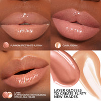 Thumbnail for BUXOM Full-On Plumping Lip Polish, Tinted Lip Plumper Gloss with Peptides & Vitamin E, High-Shine Lip Gloss that Nourishes, Vegan, CD Clara Cream (Beige with Gold Shimmer)