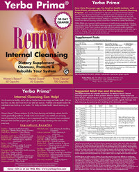 Thumbnail for Yerba Prima Women’s Renew Internal Cleansing System - 30 Day Cleanse and Detox Kit - Female Detoxifying Herbal Support Supplements