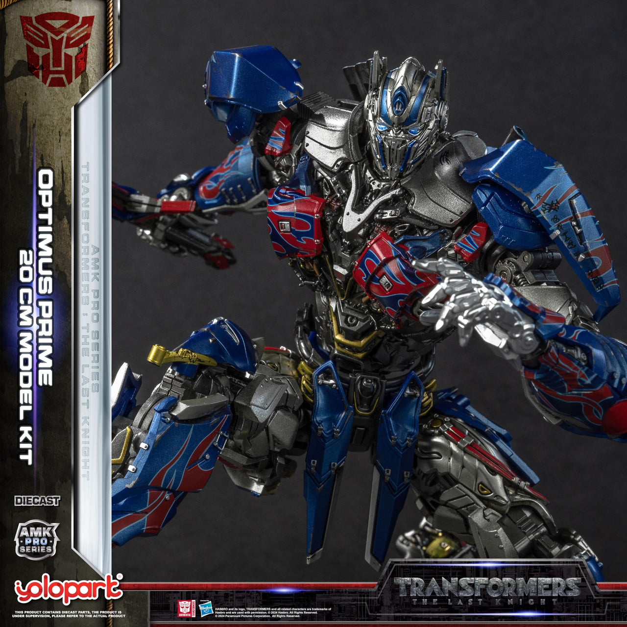 YOLOPARK Transformers: The Last Knight Optimus Prime with Upgraded Weaponry,Highly Articulated 7.87 Inch Transformers Action Figure for Ages 15 and Up,No Converting