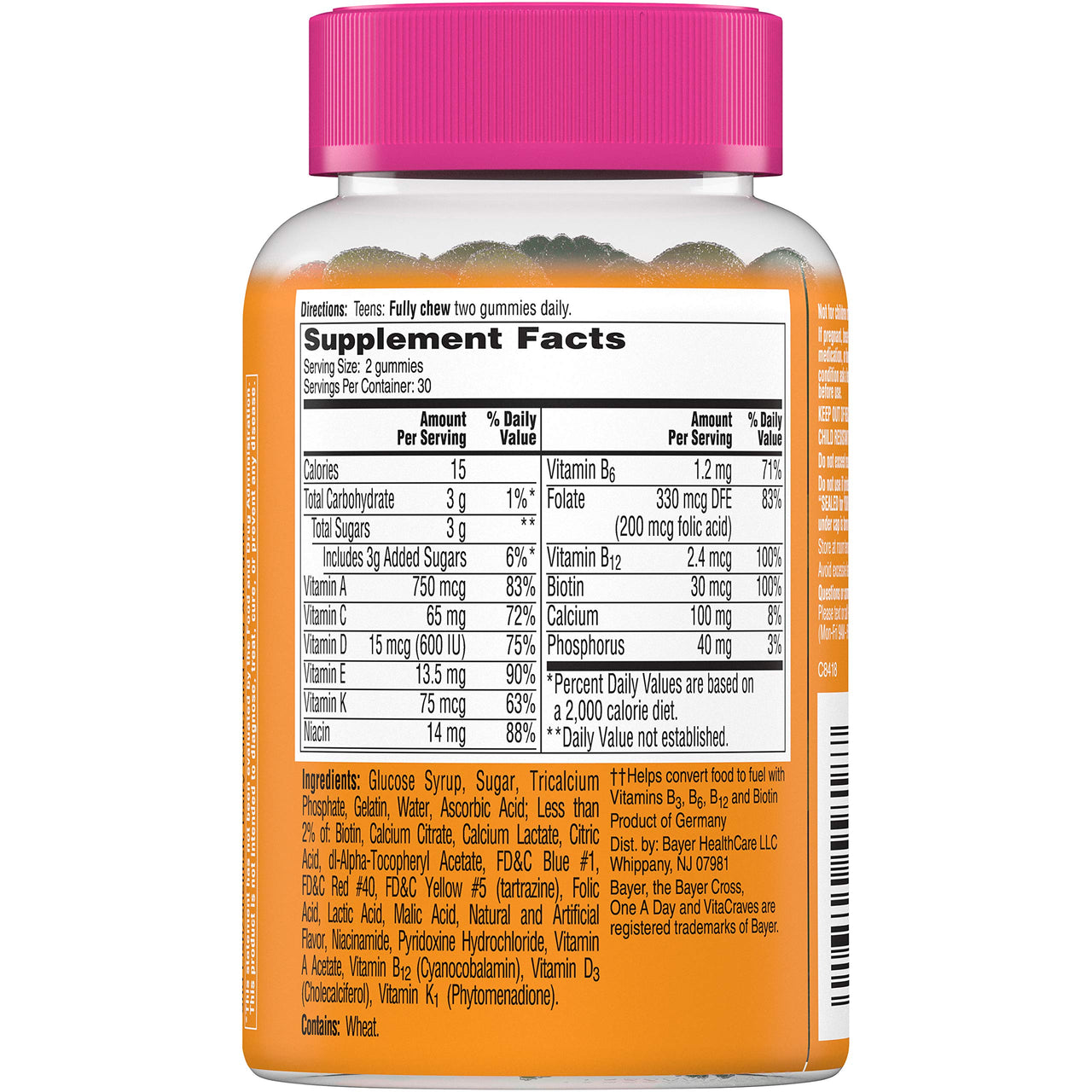 One A Day Vitacrave For H Size 60ct One A Day Vitacrave Teen For Her 60ct (Pack of 4)