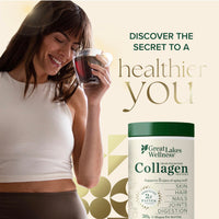 Thumbnail for Great Lakes Wellness Collagen Peptides Powder – Supports Skin, Hair, Nails, Joints & Digestion – Hydrolyzed, Quick Dissolve, Non-GMO, Keto & Kosher – Pure Collagen Protein (10 oz, 14 Servings)