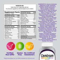 Thumbnail for Centrum Silver Women's Multivitamin for Women 50 Plus, Multivitamin/Multimineral Supplement with Vitamin D3, B Vitamins, Non-GMO Ingredients, Supports Memory and Cognition in Older Adults - 200 Ct