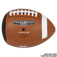 Thumbnail for Passback Official Composite Football, Ages 14+, High School Training Football, (Ships Deflated)