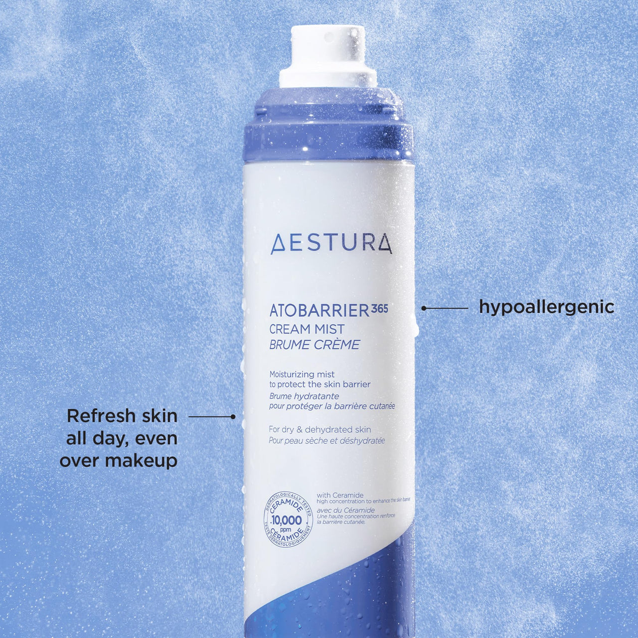 AESTURA ATOBARRIER365 Cream Mist with 10,000ppm Ceramides | Moisture Barrier Support, Ultra-Fine Hydrating Mist, Suitable for Dry Skin, 120ML / 4.06 fl.oz.