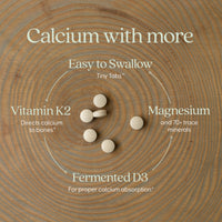 Thumbnail for New Chapter Calcium Supplement - Bone Strength Tiny Tabs Plant-Based USDA Organic Calcium with Magnesium, Vitamin D3+K2, for Bone Health & Joint Mobility, Heart Support, 905 mg dose - 120 Tiny Tabs