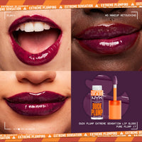 Thumbnail for NYX PROFESSIONAL MAKEUP Duck Plump High Pigment Plumping Lip Gloss with Spicy Ginger, Vegan Lip Makeup - Pure Plump (Sangria Purple)