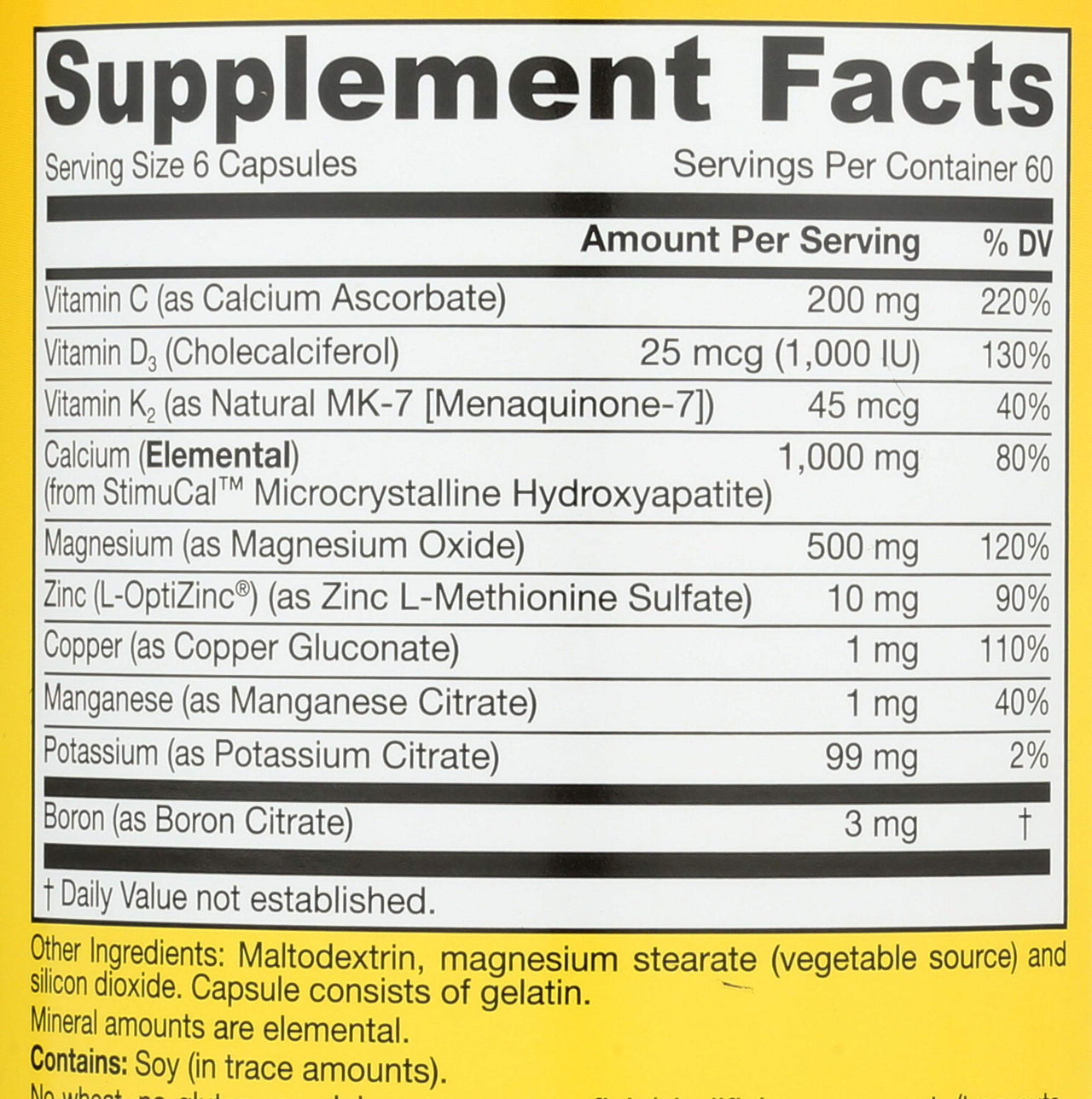 Jarrow Formulas BoneUp for Bone Density - Vitamin D3 and K2, Calcium Support, 360 Capsules, Promotes Skeletal Nutrition, Up to 60 Days Supply