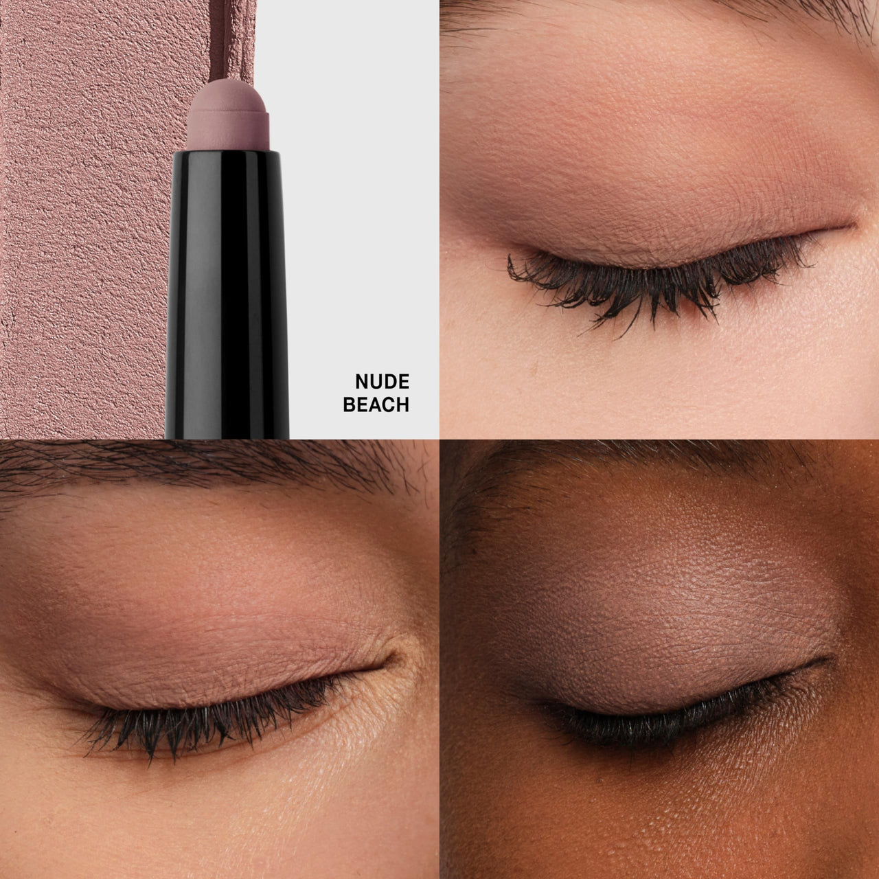 Bobbi Brown Long-Wear Cream Shadow Stick | 24-Hour Eyeshadow Stick | High-Pigment, Buildable Shades with Three Finishes, 0.05 Ounce, Nude Beach