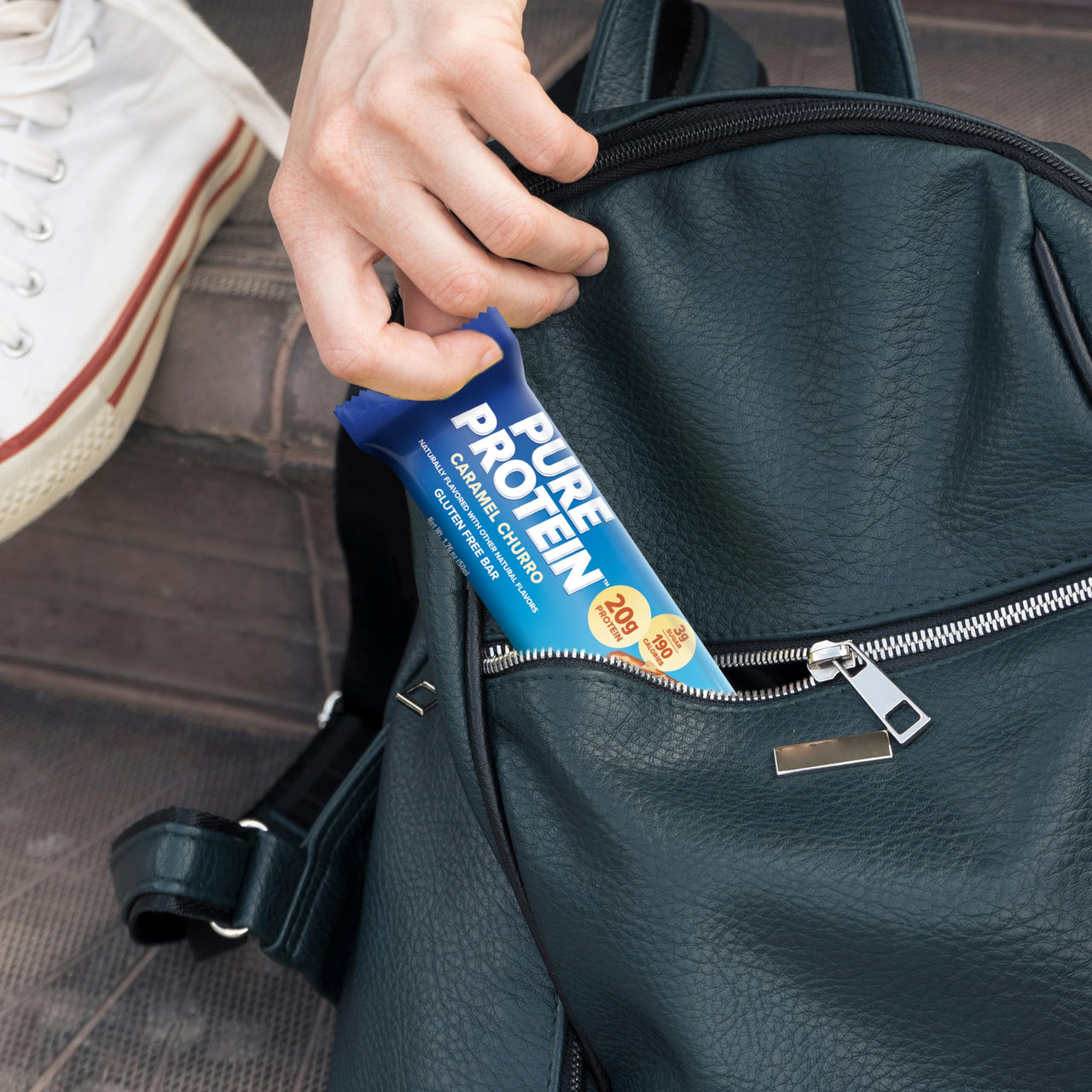 Pure Protein Caramel Churro Protein Bars – 20g Protein, 3g Sugar, 190 Calories (12 count) Low Sugar* High Protein Snack - Gluten Free - Perfect for a Healthy Snack