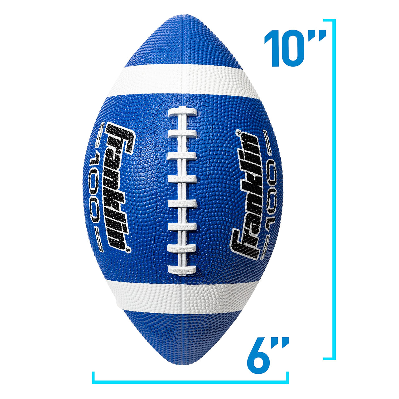 Franklin Sports Grip-Rite 100 Rubber Junior Football - Blue