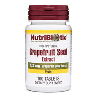 Thumbnail for NutriBiotic – Grapefruit Seed Extract Tablets 125mg, 100 Count | Premium Grade GSE with Bioflavonoids | Potent Immune & Overall Health Support | Easy to Swallow | Vegan, Gluten Free, Non-GMO