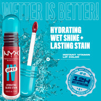 Thumbnail for NYX PROFESSIONAL MAKEUP Lip IV Hydrating Glossy Lip Stain with 12HR Hydration - Berry Thirsty (Red)