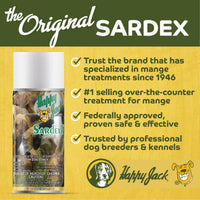 Thumbnail for Happy Jack Sardex Mange Treatment for Dogs – Odorless & Stainless Itch Relief for Skin Irritations Including Severe Mange, Hot Spots, Fungi, Allergies, Eczema (9.5 oz)