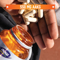 Thumbnail for Now Sports AAKG 2200, Arginine, Energy Productuion, 180 Veg Capsules
