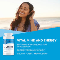 Thumbnail for Vimergy L-Lysine – Promotes Healthy Skin, Hair & Nails* – Supports Healthy Metabolism* – Vegan, Non-GMO & Gluten-Free – 270 Capsules