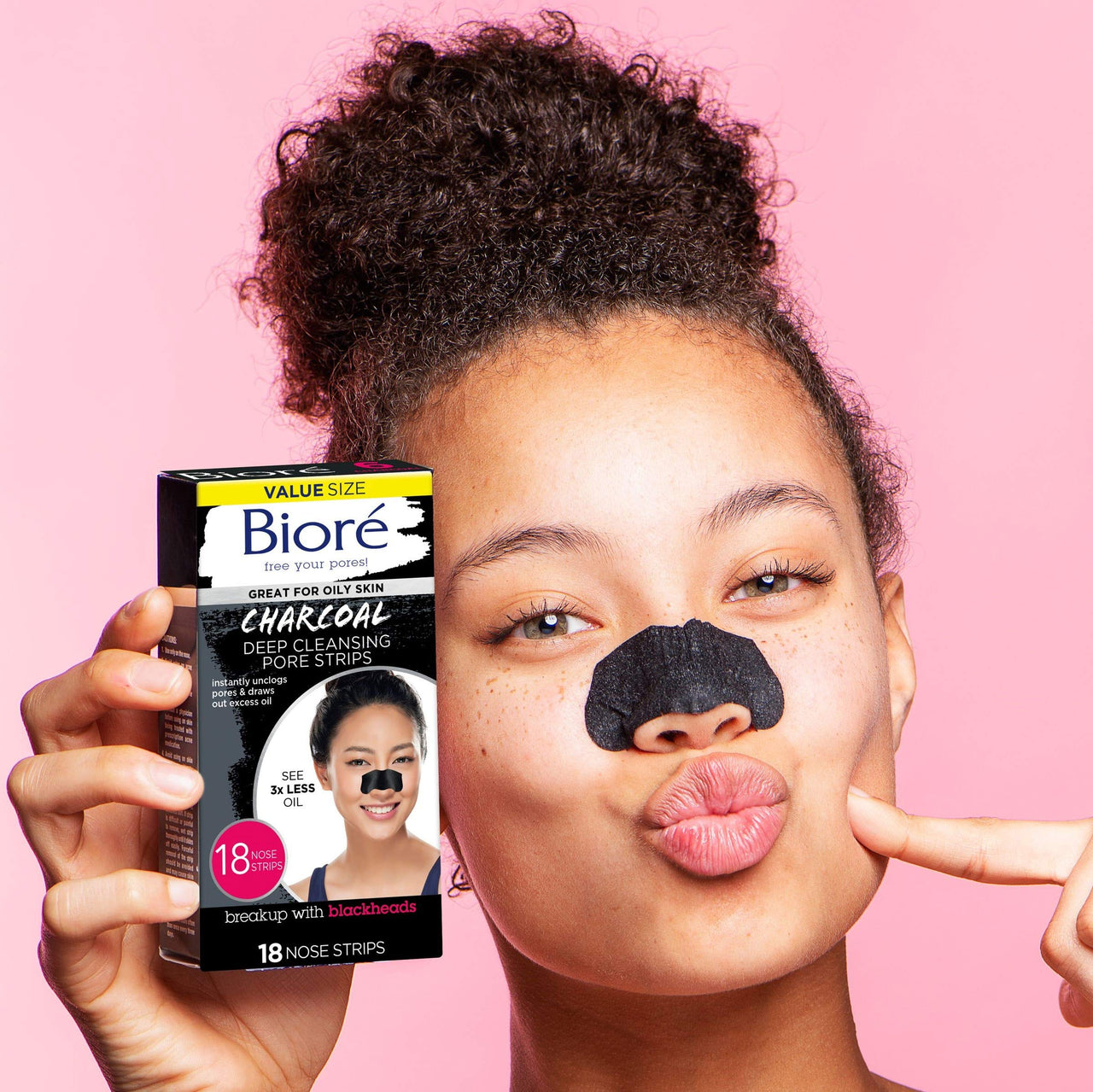 Bioré Nose+Face 24ct Pore Strips with Bioré Charcoal 18ct Nose Strips