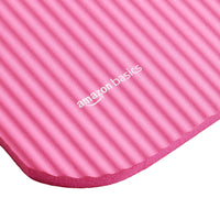 Thumbnail for Amazon Basics 1/2 Inch Extra Thick Exercise Yoga Mat with Carrying Strap, Pink