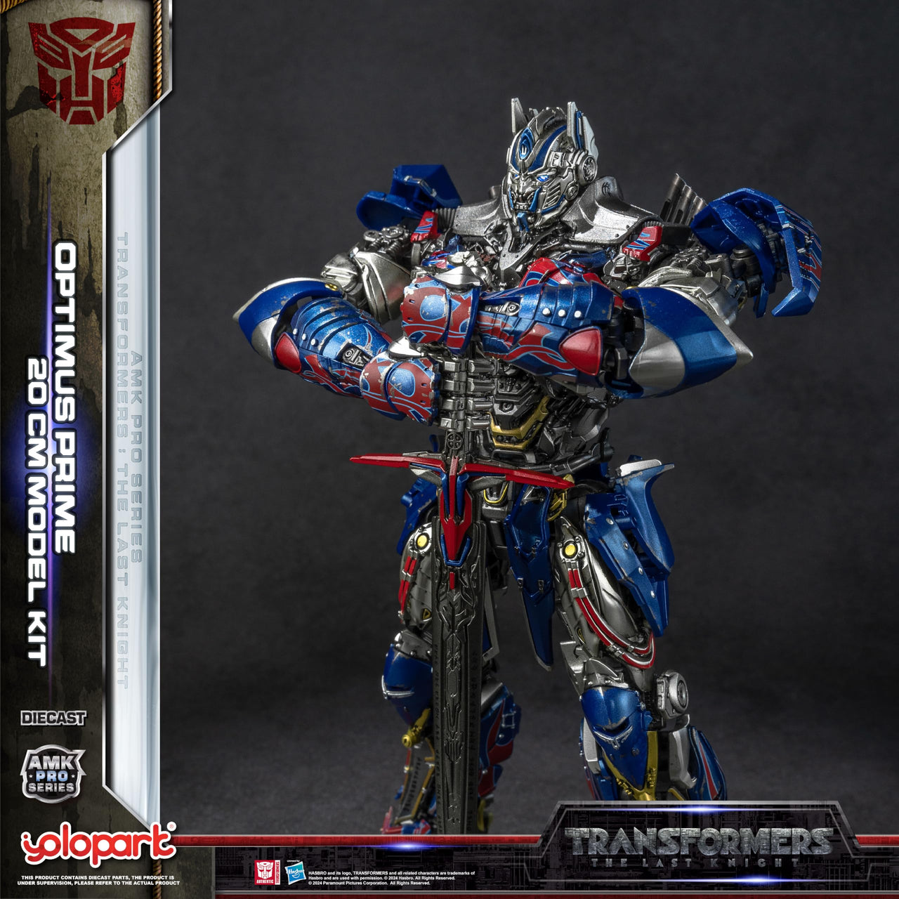 YOLOPARK Transformers: The Last Knight Optimus Prime with Upgraded Weaponry,Highly Articulated 7.87 Inch Transformers Action Figure for Ages 15 and Up,No Converting