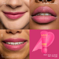 Thumbnail for NYX PROFESSIONAL MAKEUP Smushy Matte Lip Balm, Tinted Lip Moisturizer with Soft, Matte Finish - Sweet Smack (Mid-Tone Pink)