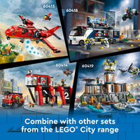 Thumbnail for LEGO City Fire Rescue Plane Toy for Kids and Fans of Firefighter Toys, Fun Birthday Gift Idea for Boys and Girls Ages 6+ who Love Airplane Toys and Imaginative Play, Includes 3 Minifigures, 60413