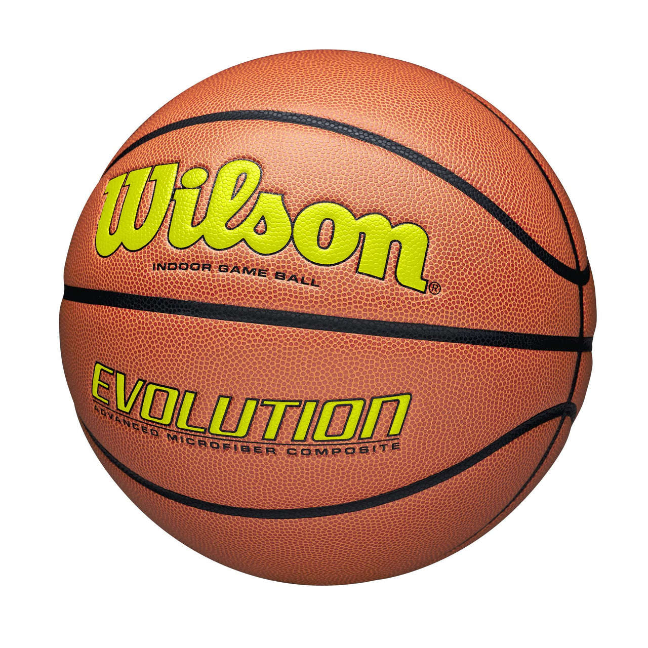 WILSON Evolution Game Basketball - Optic Yellow, Size 7 -29.5"