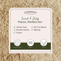 Thumbnail for Starwest Botanicals Organic Ginger Root Powder - Ground Ginger Herb for Tea, Baking, & Cooking, Natural Herbal Spice, Certified Kosher, Non-GMO - Bulk 1 lb Bag
