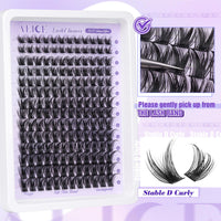 Thumbnail for ALICE Lash Clusters Wispy Eyelash Clusters 10-18mm 168pcs Cluster Eyelash Extensions Natural Volume Lash Extensions DIY Individual Lashes Clusters with Soft Thin Band